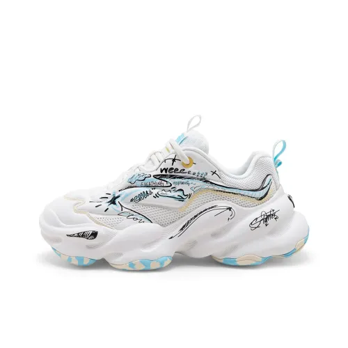 STARTER Floating Clouds Низкий Топ Толстая Подошва Кроссовки Унисекс Граффити Белый