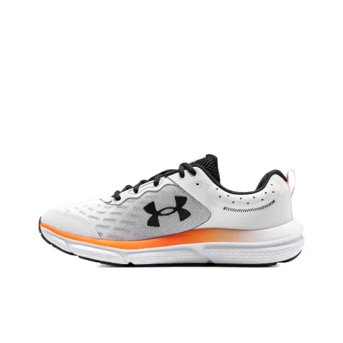 Under Armour Charged Assert 10 Low Топ Тренировочные Кроссовки для Бега на длинные дистанции и Спринтеров Мужские Белые