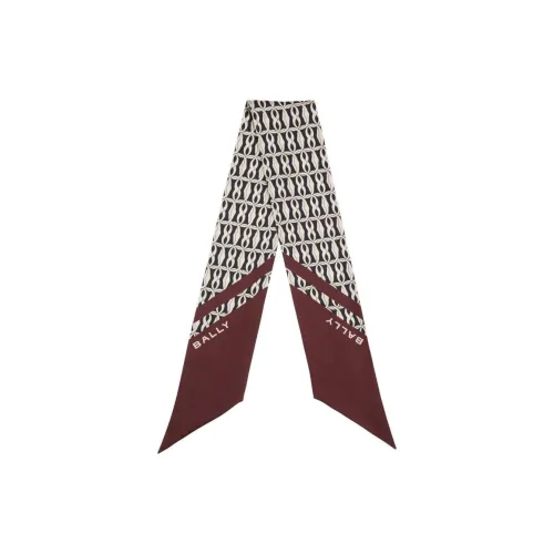 BALLY Шелковые шарфы Женские Темно-красный