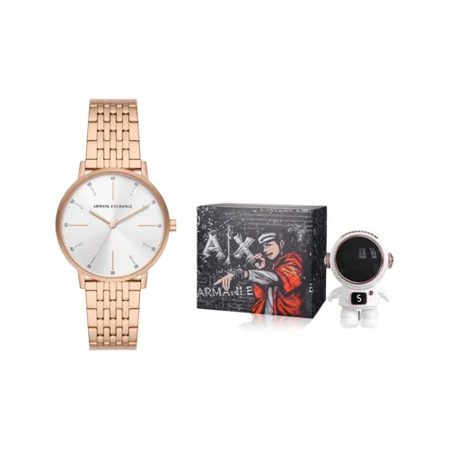 ARMANI EXCHANGEAE Women's Watch Кварцевый механизм Нержавеющая сталь Ремешок Серебристый циферблат Коробка Лимитированная серия