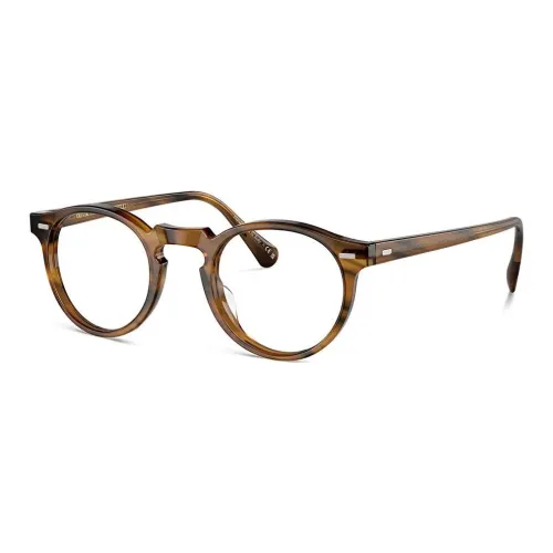 Oliver Peoples Ацетат Овальные Оправы для Очков Женские Коричневый