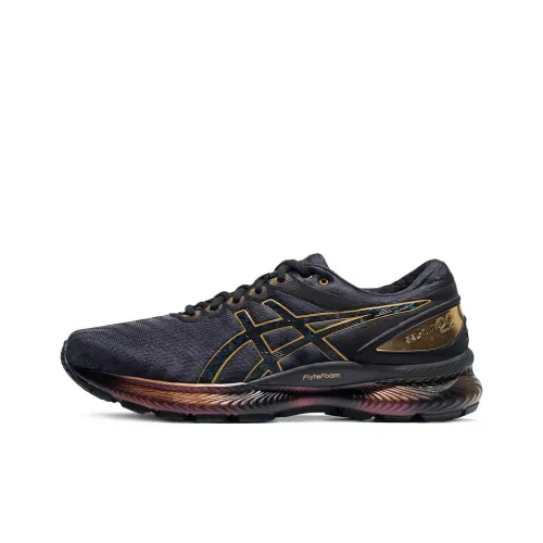 Asics Gel Nimbus 22 Low Топ Беговые кроссовки Мужские Черные Коричневые Спортивные