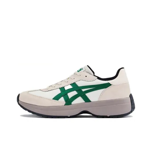 Onitsuka Tiger Traidio Slip-on Resistant и Breathable Low Top Casual Унисекс Бежевый Зеленый