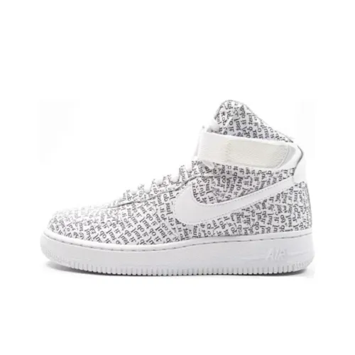 Nike Air Force 1 Устойчивые к истиранию высокие кроссовки для скейтбординга Мужские Белые