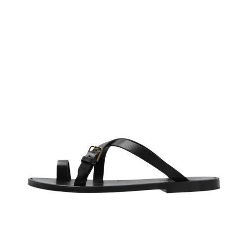 SAINT LAURENT Шлепанцы Женские Черные