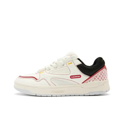 QIAODAN Покрытие Slip-Resistant Balance Lightweight Скейтборд Кроссовки Женские Айвори Железо Красный