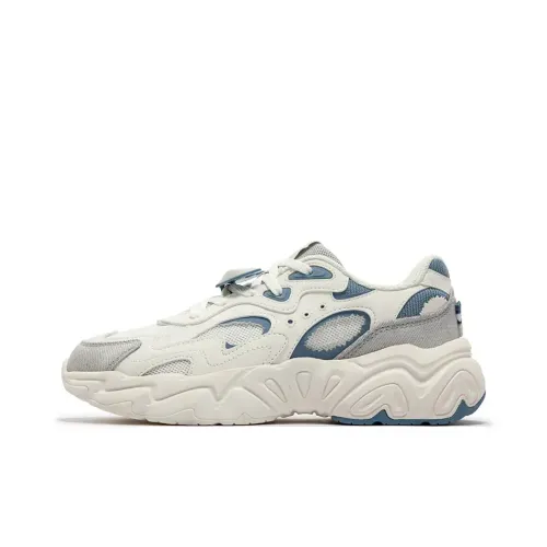 361° Амортизация Износостойкий Низкий Топ Толстая Подошва Кроссовки Женские Белые Синие