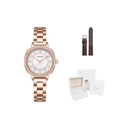 SUNMATE Кварцевый механизм Женские часы 30 мм Белый