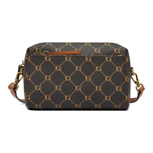 Geshiman ПВХ Сумка через плечо Маленькая Женская Кофейная Экрю