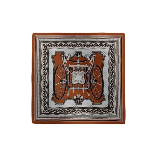 HERMES Кашемир Шелк Палантины Унисекс Коричневый