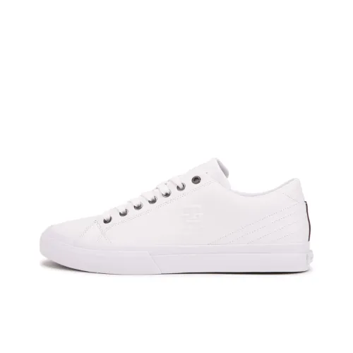 Tommy Hilfiger Низкие кроссовки для скейтбординга Мужские Белые