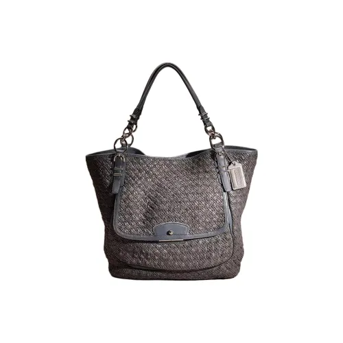 COACH Kristin Кожа Тоут Сумка Сумка для покупок Сумка Большая Унисекс Серый Синий