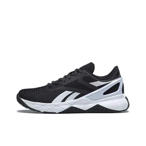 Reebok Nanofle Low Топ Повседневные Беговые Кроссовки Женские Черный Белый