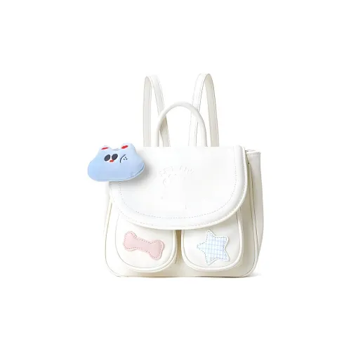 Sound For Life Ткань Рюкзак Сумка Женская Белая Синяя