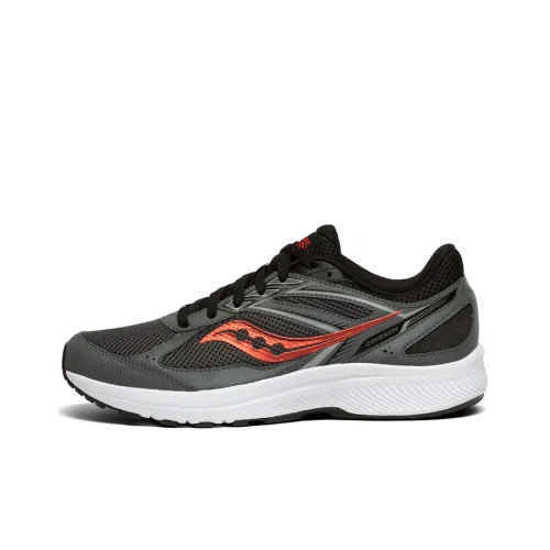 Saucony Cohesion 14 Амортизаторы Slip-Resistant Abrasion-Resistant Низкий Топ Беговые кроссовки Мужские Серый Черный Стандарт M