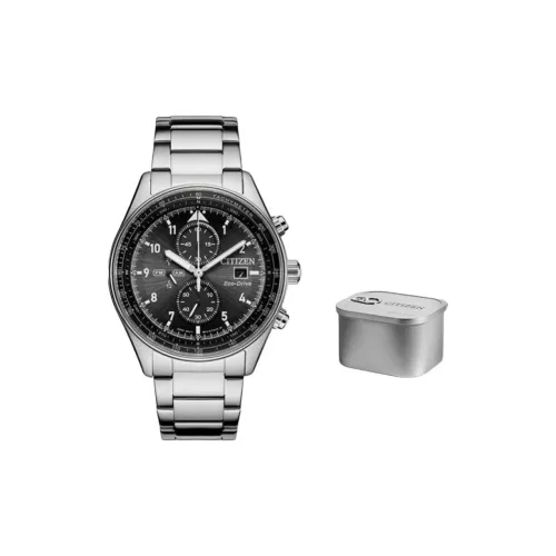 CITIZEN Eco Drive Series Светильник Кварцевый механизм Нержавеющая сталь Ремешок Часы Унисекс Черный циферблат