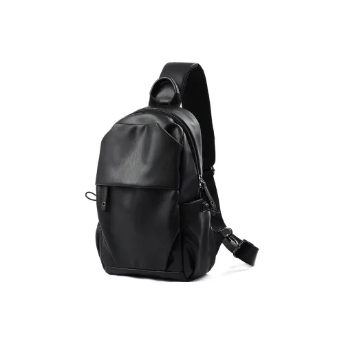 PULUWIRR Сумка через плечо из ПВХ Унисекс Черная