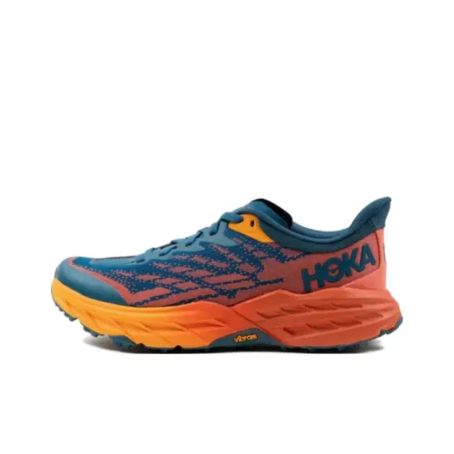 HOKA ONE ONE Speedgoat 5 Амортизация и Дышащий Низкий Топ Беговые кроссовки Женские Синий