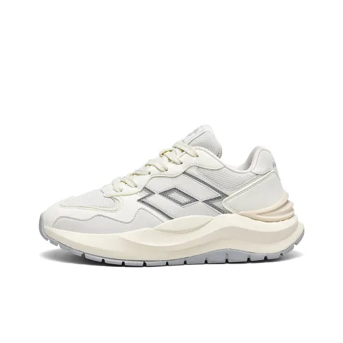 LOTTO Galvatron Тигр Дышащий Устойчивый к растрескиванию Устойчивый к истиранию Амортизация Низкий Топ Толстая подошва Кроссовки Женские Экрю