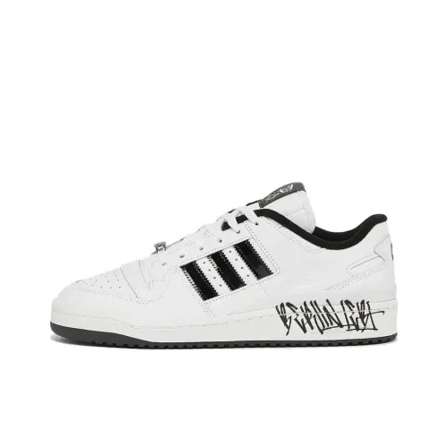 Бюстгальтер Capital x Adidas Originals FORUM Low Износостойкий и Легкий Низкий Скейтборд Кроссовки Унисекс Белый Черный