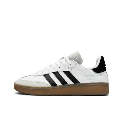 Adidas Originals Samba RM Low Топ Скейтборд Кроссовки Унисекс Белый Черный Серый