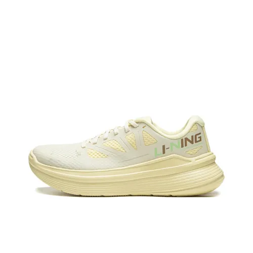LiNing Ling Yue Slip-resistant Breathable Lightweight Low-Top Casual Running Shoes Women's Yellow LiNing Ling Yue Противоскользящий Дышащий Легкий Низкий Топ Повседневные Беговые Кроссовки Женские Желтые