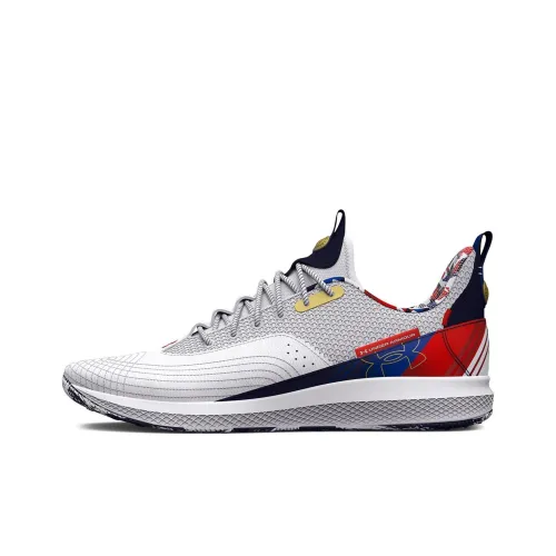 Under Armour Harper 7 Шипы Slip-resistant Abrasion-resistant Низкий топ Кроссовки для тренировок Белый Серый Красный