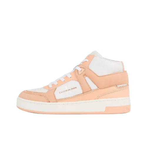 Calvin Klein High Топ Скейтборд Кроссовки Женские Оранжевые Белые
