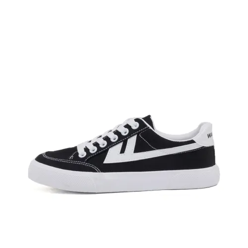 Warrior Slip-resistant Breathable Lightweight Low-Top Canvas Shoes Unisex Black Warrior Противоскользящие Дышащие Легкие Низкие Кеды Унисекс Черные