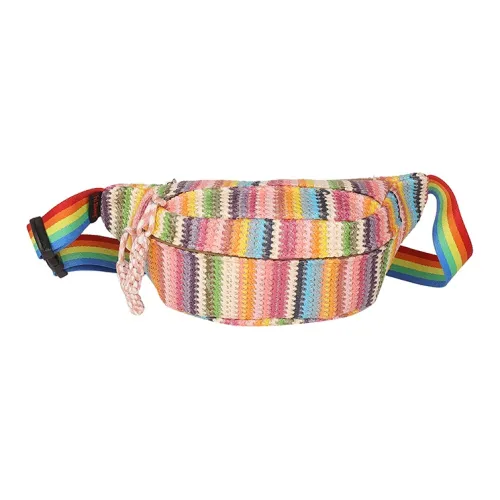 MOK Соломенная плетеная обхват талии сумка сумка на грудь унисекс хаки зеленый розовый