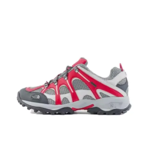 THE NORTH FACE Hedgehog Series Slip-Resistant Abrasion-Resistant Low Top Hiking Shoes Men's Gray Red THE NORTH FACE Hedgehog Series Slip-Resistant Abrasion-Resistant Низкий Топ Походная Обувь Мужская Серый Красный