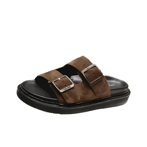 CELINE Слипоны Мужской Коричневый