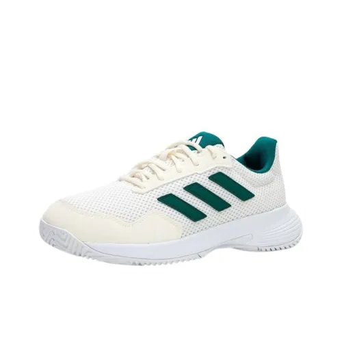 Adidas COURT SPEC 2 Противоскользящие устойчивые к истиранию низкие топовые теннисные кроссовки унисекс белые и зеленые