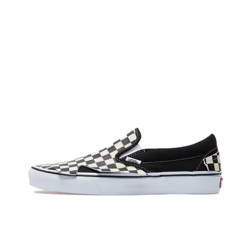 Vans Slip On Series Classic Origami Low Skateboard Shoes Unisex Черный Белый