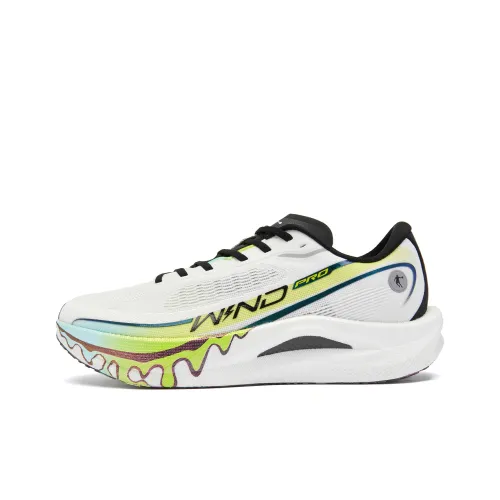 QIAODAN Strong Winds 2,0 PRO Амортизаторы Slip-resistant Низкий топ Беговые кроссовки WOMEN'S JORDAN Белый Lime Green