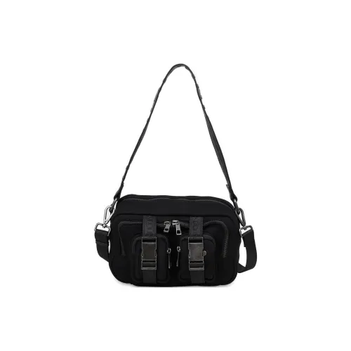 NUNOO Neoprene с полиуретаном Портативная сумка через плечо сумка на плечо Женская Черная