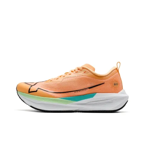 XTEP Van Pis Moldeered 2nd Generation Беговые кроссовки Низкий топ Свежий образ Неоново-оранжевый Мужской