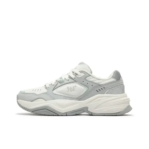 361° Set Sail Устойчивые к истиранию Низкие Кроссовки с Толстой Подошвой Женские Белые Серые