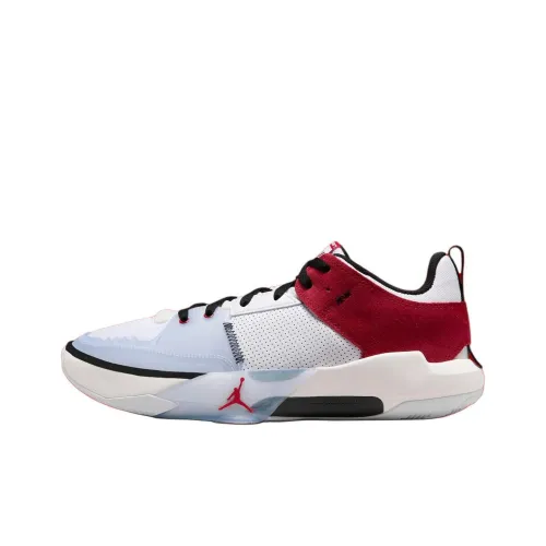 Джордан One Take 5 Slip Resistant Abrasion Resistant Low Top Винтажные баскетбольные кроссовки Унисекс Белый Красный