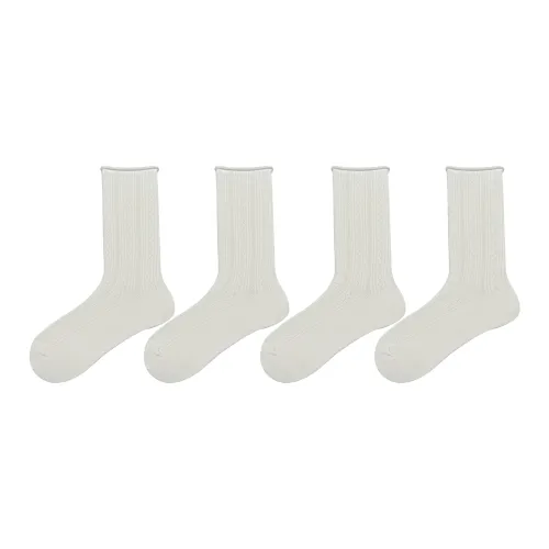 Evening Classroom Носки Crew Женские упаковка из 4 пар белые