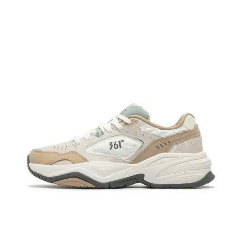 361° Sailing Series Устойчивый к истиранию Низкий Топ Толстая подошва Кроссовки Женские Белый Бежевый