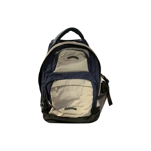 TTaG．baG Nylon Backpack Standard Unisex Beige Blue Multicolor