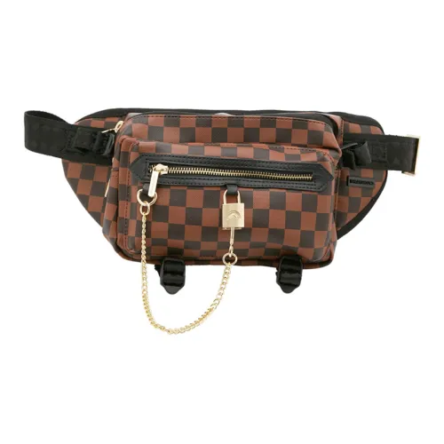 SPRAYGROUND ПВХ через плечо сумка-бананка стандартная унисекс коричневая