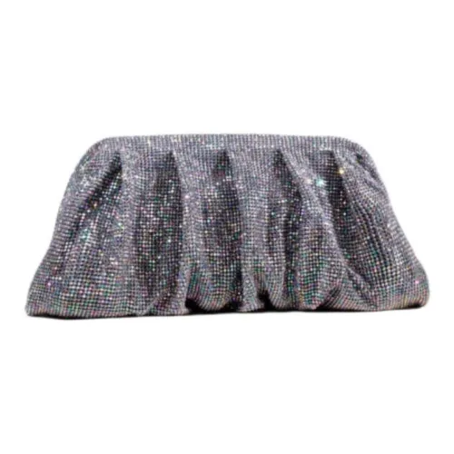 BENEDETTA BRUZZICHES Алюминиевый клатч из сетки женский антрацитовый