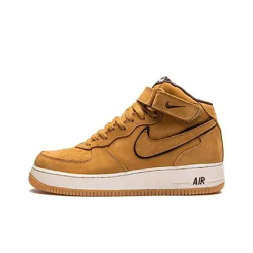 Nike Air Force 1 MID WP Амортизация Износостойкий MID Топ Скейтборд Кроссовки Унисекс Коричневый