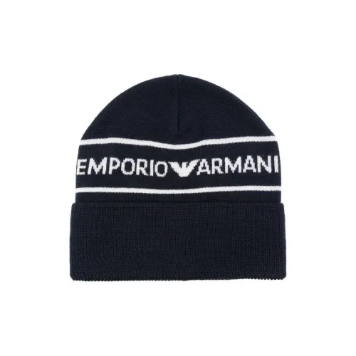EMPORIO ARMANI Акриловые шапки-бини для детей синий