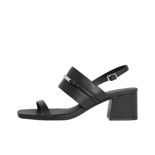 CALVIN KLEIN One Ремешок Сандалии 5,5 см Женские Черные