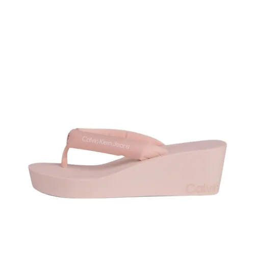 CKJ CALVIN KLEIN JEANS Шлепанцы 6 см Женские Розовый