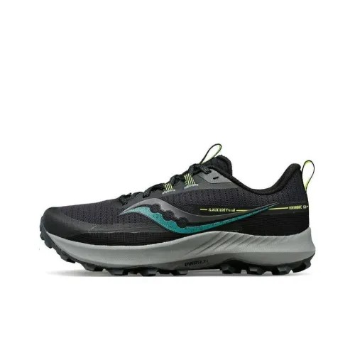 Saucony Peregrine 13 Peregrine Falcon 13 Slip-resistant Abrasion-resistant Low-top Беговые кроссовки Мужские Черный Серый