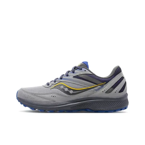 Saucony Амортизаторы Shock Slip-Resistant Abrasion-Resistant Легкие Низкие Кроссовки для Беговых Пути Мужские Серый Синий